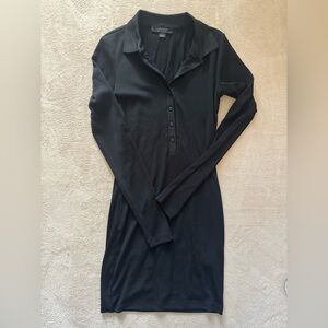 ALL SAINTS Black Long-Sleeve Polo MINI